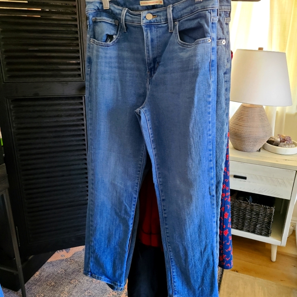 high rise straight crop Levi's